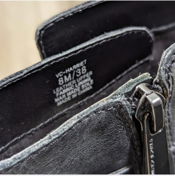 Vince Camuto "Harriet" Boots Women's Size 8 Black Leather - Picture 10 of 11